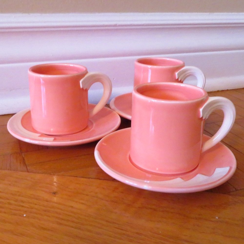 1980's Vintage - Fujimori by Kato Kogei - SOCIETY - 6 Pieces - Tea cup/saucer